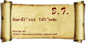 Darázsi Tünde névjegykártya